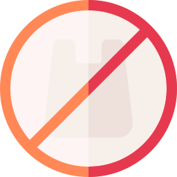 No plastic bags icon