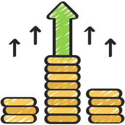 gráfico de rendimentos Ícone