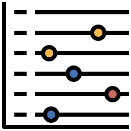 Scatter graph icon