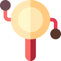 Rattle drum icon