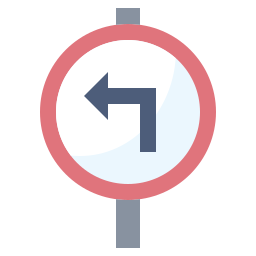 Left turn icon