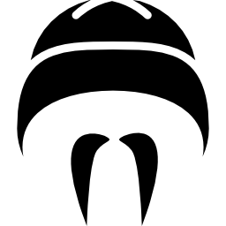 Chinese hat and moustache icon