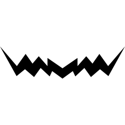 Zigzag moustache icon