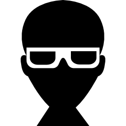 männlicher kopf mit brille icon