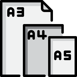 Paper sizes icon