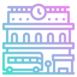 fermata dell'autobus icona