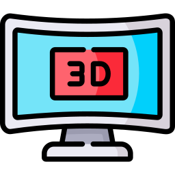 televisão 3d Ícone