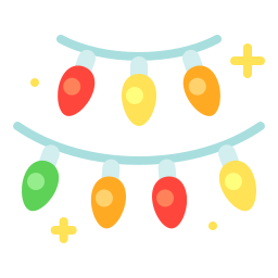 Christmas lights icon