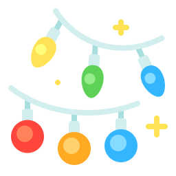 Christmas lights icon