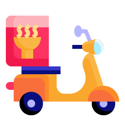 Delivery bike icon