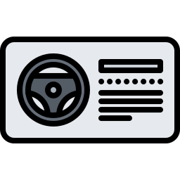 Driving license icon