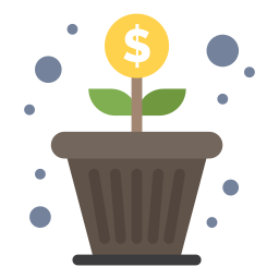 Money growth icon