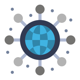 réseau mondial Icône