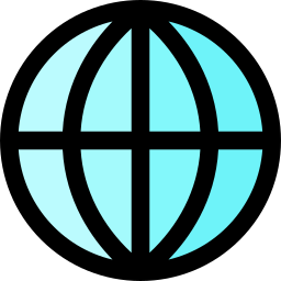 Globe grid icon