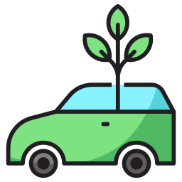 Eco car icon