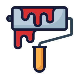 Roll paint brush icon