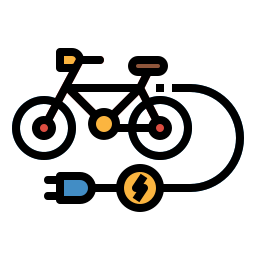 Electric bicycle icon