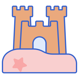 Sand castle icon