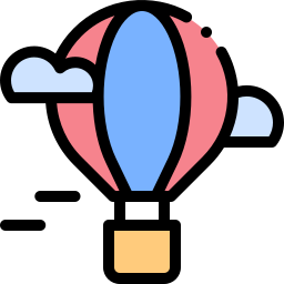 Air hot balloon icon