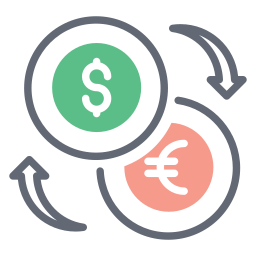 cambio di valuta icona