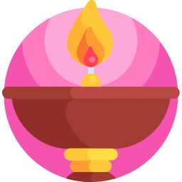 Oil lamp icon