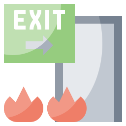 Emergency exit icon