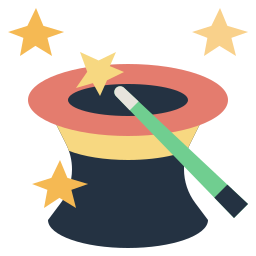 Magician hat icon