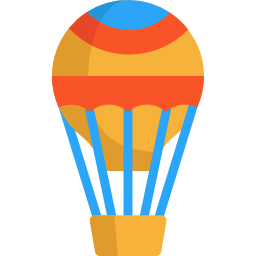 Hot air balloon icon