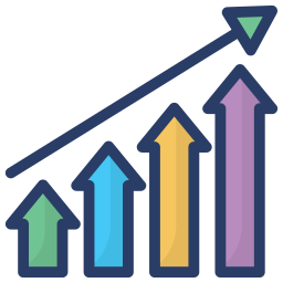 gráfico de crescimento Ícone