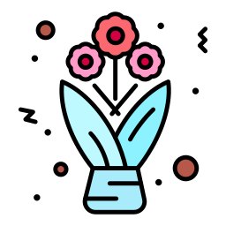 Flower bouquet icon