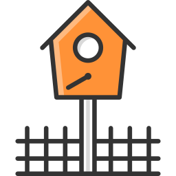 Bird house icon