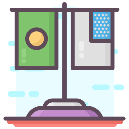 Advertising stand icon