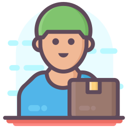 Delivery man icon