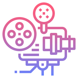 proiettore cinematografico icona