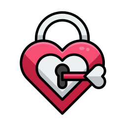 Heart lock icon