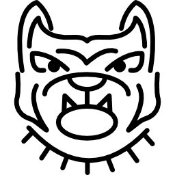 wütender bulldoggengesichtsumriss icon