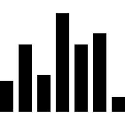 muziek zwarte verticale balken icoon