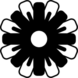 Flower with black and white petals variant icon