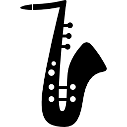 Saxophone with white detailing icon