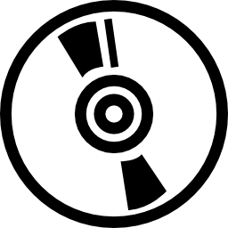 Music disc white circle icon