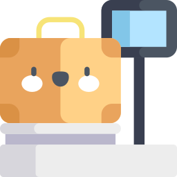 Luggage scale icon