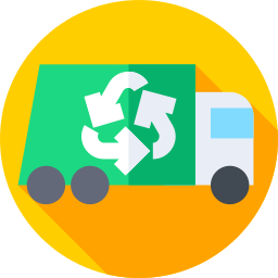 Recycling truck icon