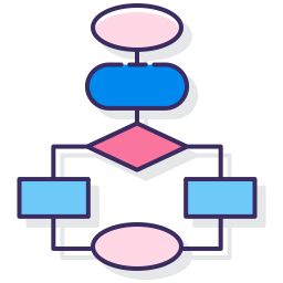 diagramma di flusso icona