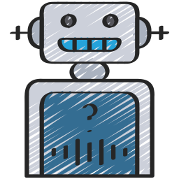 Robot assistant icon