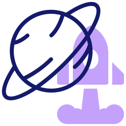 Rocket ship launch icon