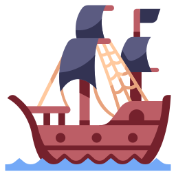 Pirate ship icon