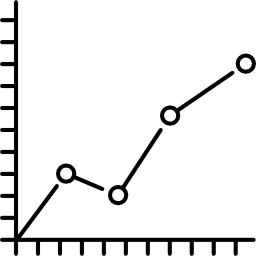 grafico a linee icona