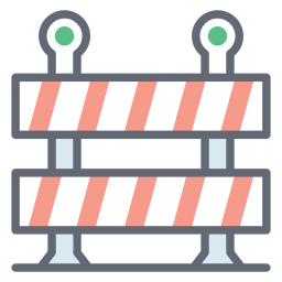 Traffic barrier icon