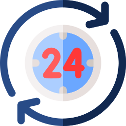 24 hours support icon