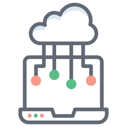 Cloud hosting icon